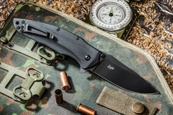 Складной нож Zedd AUS-8 Black Titanium - изображение 3