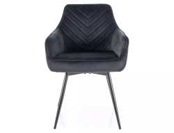 Стул SIGNAL SERVIO Velvet Bluvel 19 черный/черный, поворотный