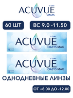 Однодневные контактные линзы Acuvue Oasys MAX 1-Day (комплект 60 линз)