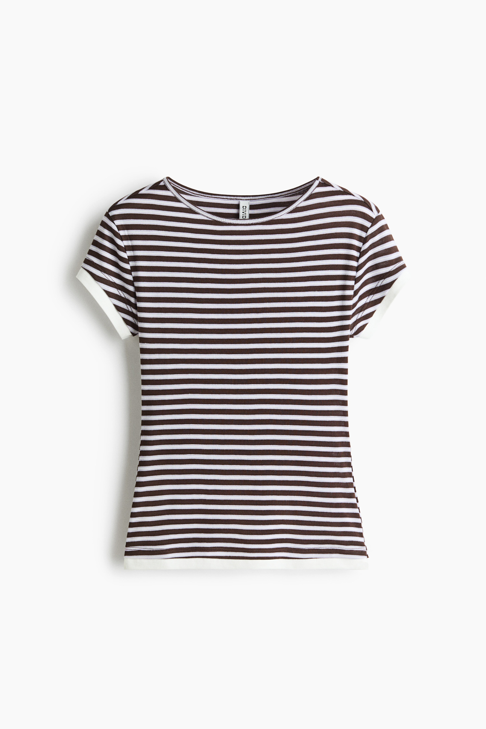 Облегающая футболка с контрастной лентой - H&M