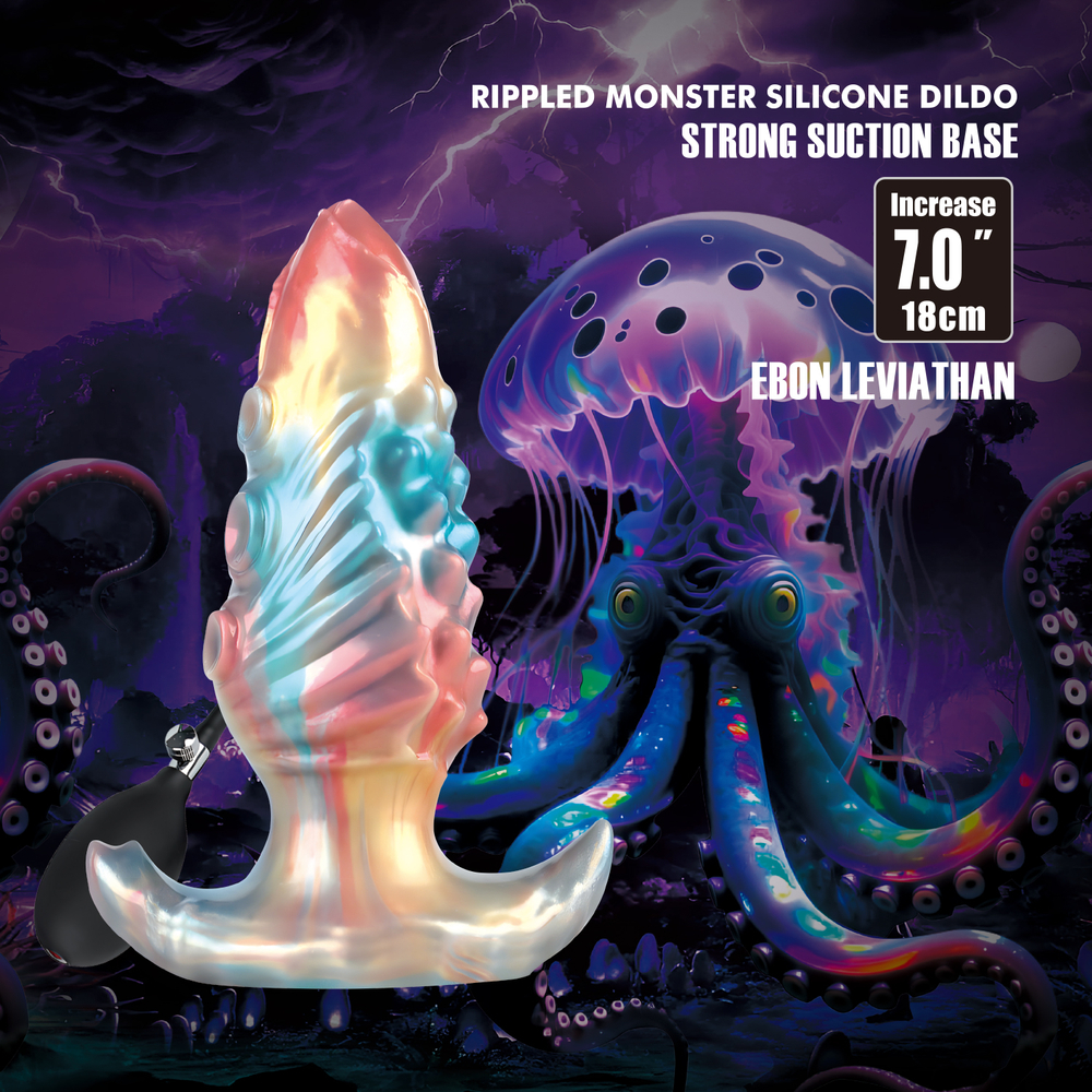 Power Monsters Ebon Leviathan - Анальная пробка увеличивающаяся в размере, 18 см