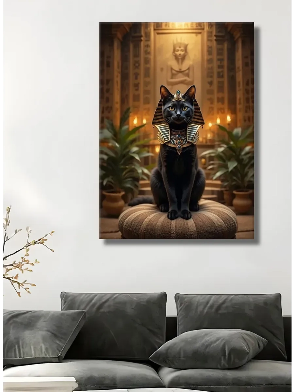 Картина "Царица с кошкой", галерейная 30х40см 1шт.