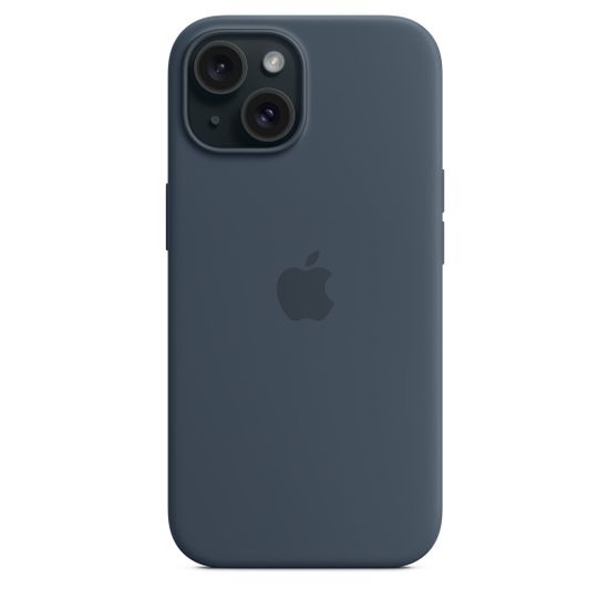 Чехол Silicone Case MagSafe для iPhone 15 Штормовой синий