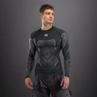 Рашгард Venum Midnight Fury LS Black/Grey/Silver