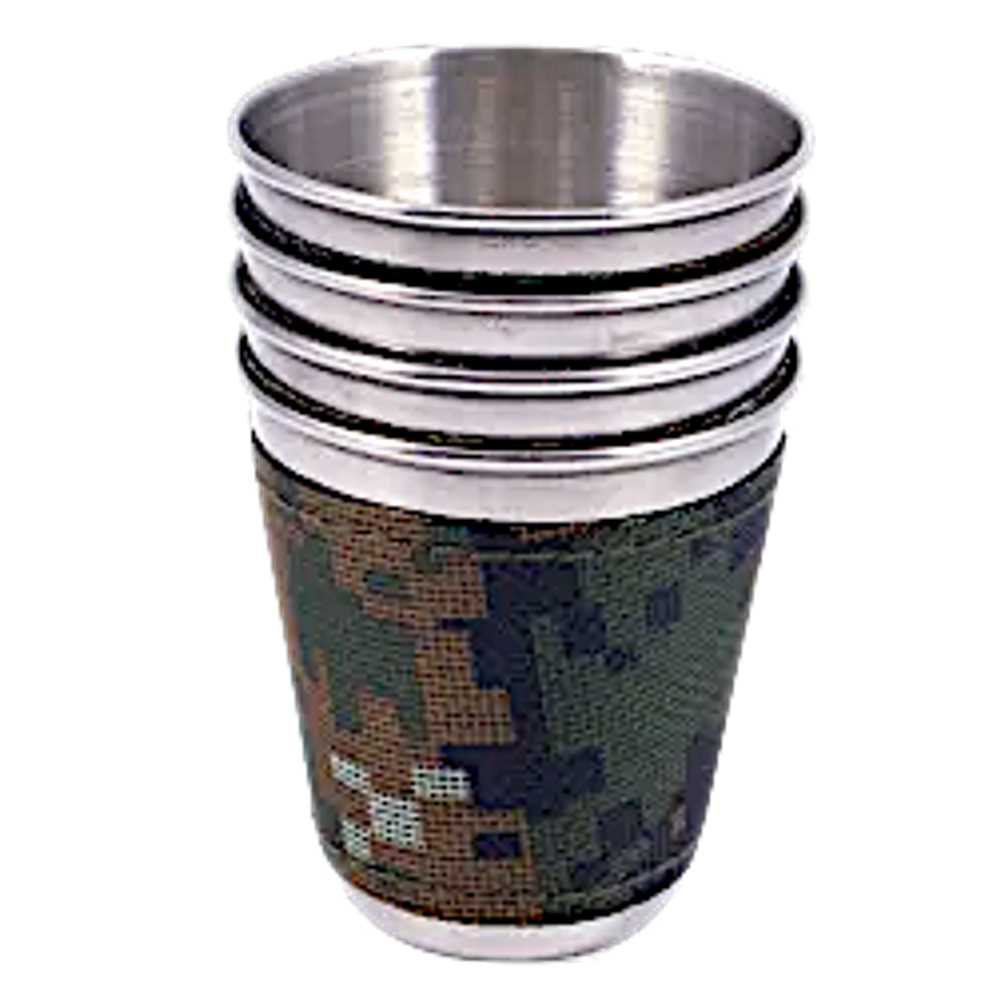Набор Стопок Следопыт 4пр. 60мл в оплетке и тубе из oxford camo pixel PF-CWS-P32SET