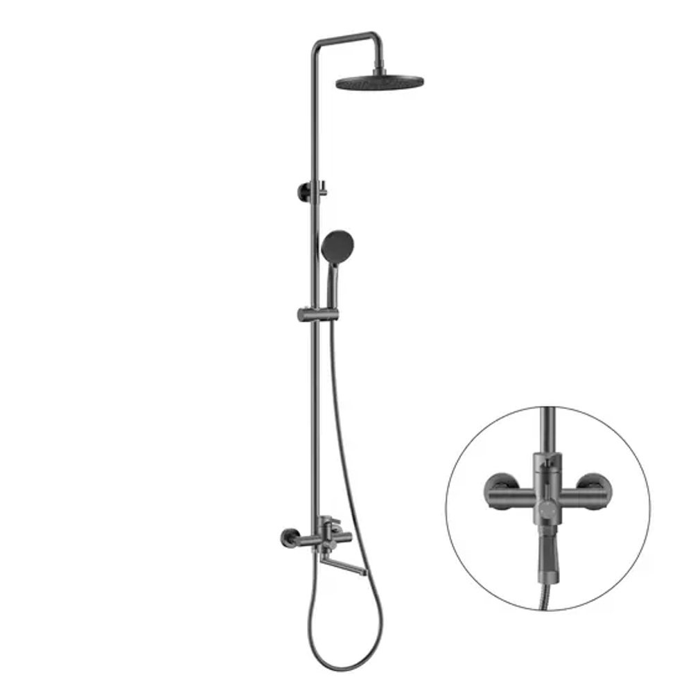 Стойка душевая латунный ZIMMER графит ZM-7781-18Q