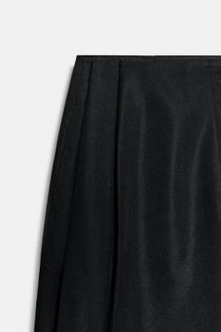 ZARA ШИРОКИЕ БРЮКИ С ЗАЩИПАМИ — ZW COLLECTION, ЧЕРНЫЙ