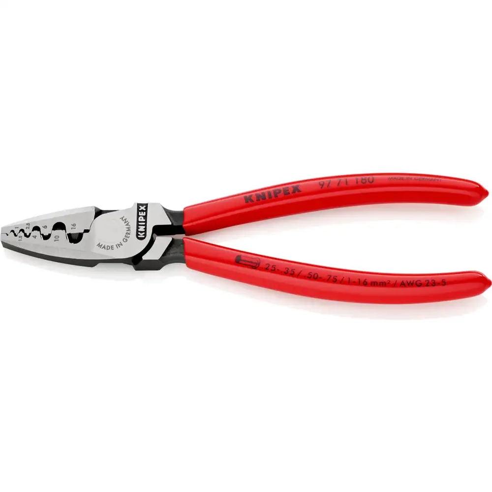 Инструмент для обжима контактных гильз 180 мм Knipex 97 71 180 SB