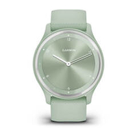 Смарт часы Garmin Vivomove Sport цвета мяты, серебристый безель, с силиконовым ремешком