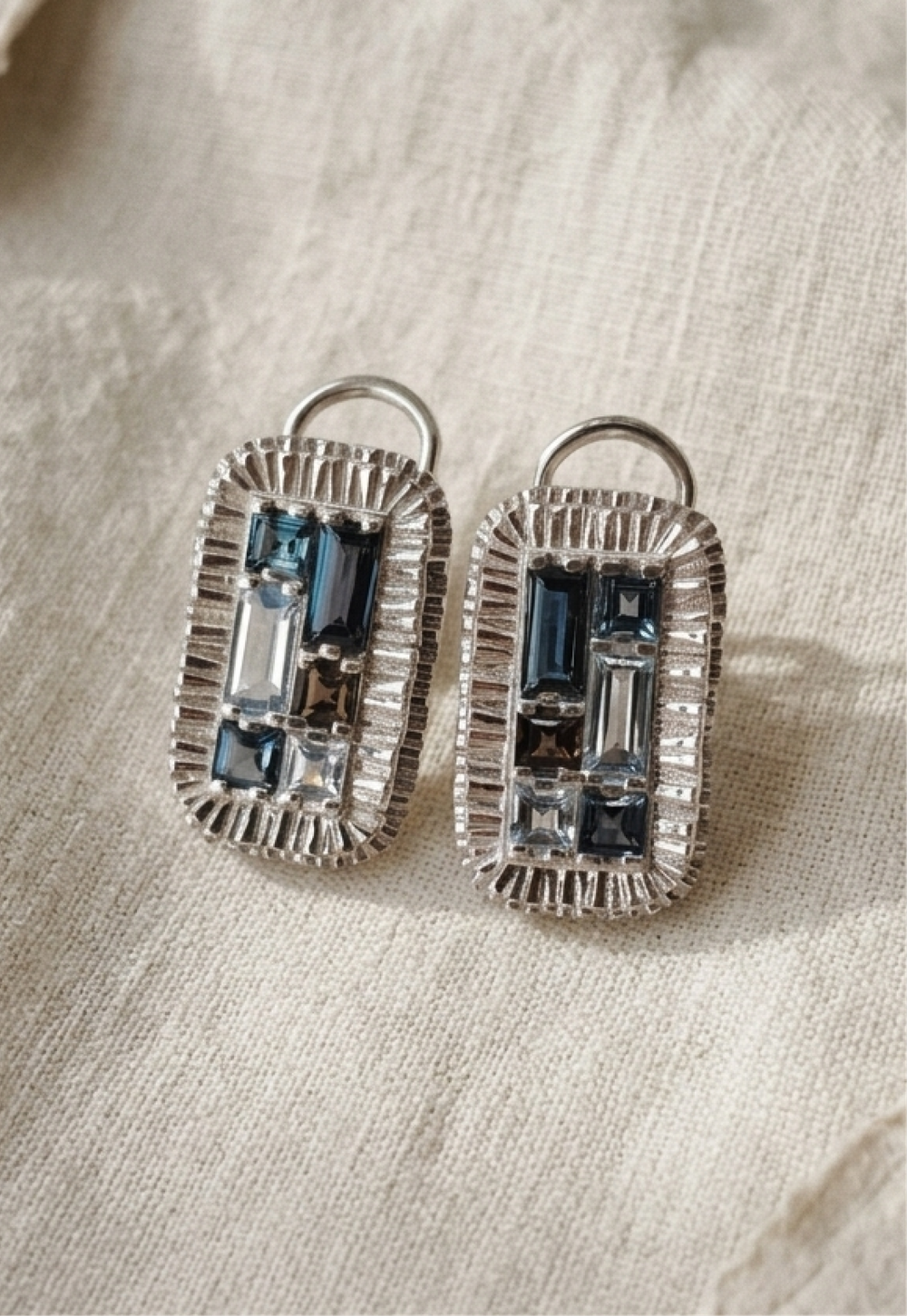 Серьги из серебра с чернением