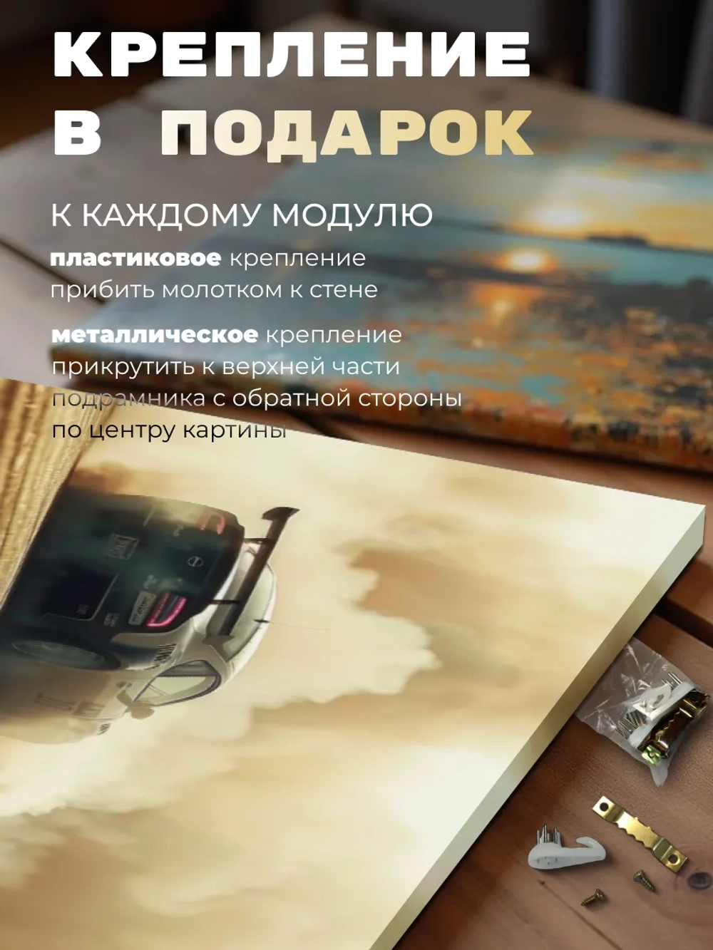 Картина Desert racing на стену 40х80 1 шт