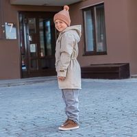 Парка демисезонная на меху "Песочный" подростковая