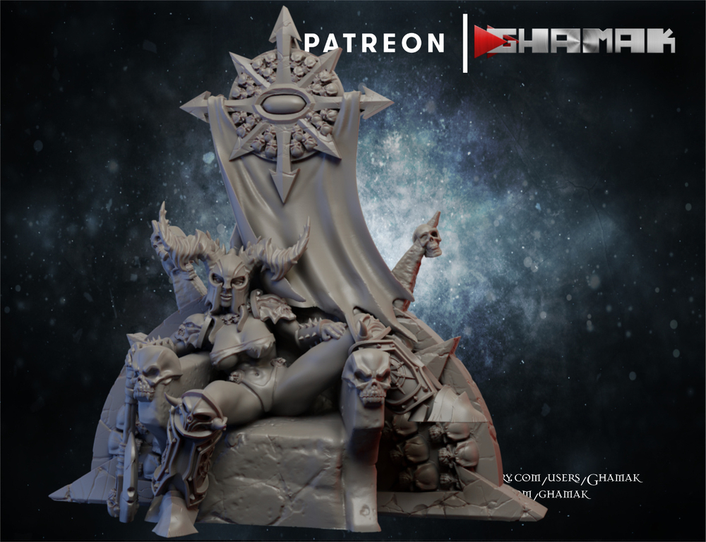 Chaos Lord on Throne Pinup