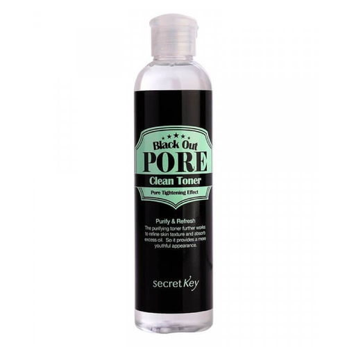 Secret Key Тоник с древесным углем для очищения и сужения пор Black Out Pore Clean Toner 250 мл/Корея (94524)
