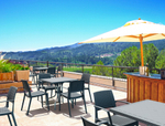 Стол пластиковый плетеный Siesta Contract Forza Rattan 80, темно-серый