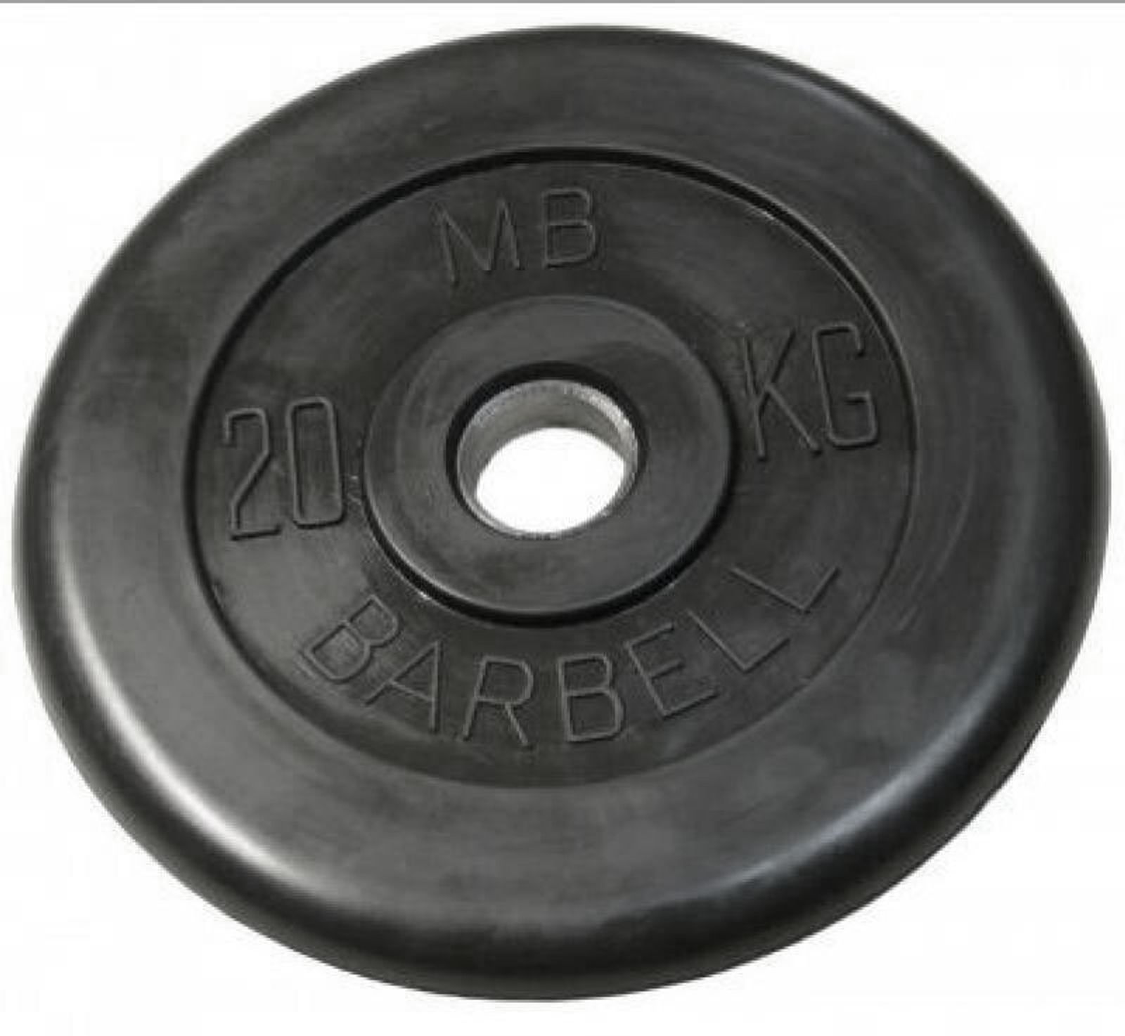Диск обрезиненный BARBELL MB (металлическая втулка) 20 кг / диаметр 31 мм фото №1