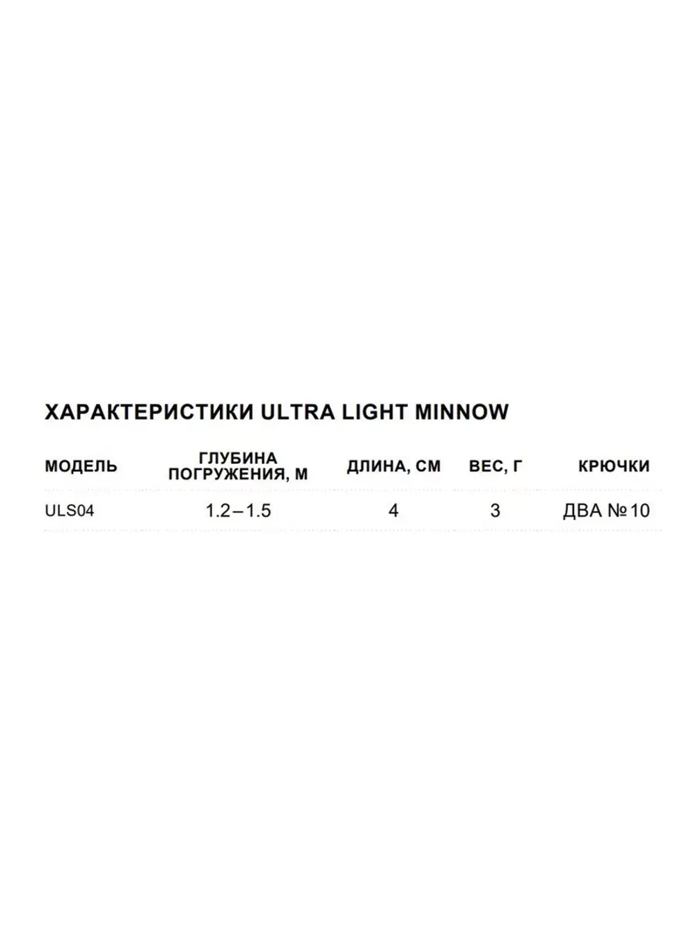 Воблер Ultra Light Minnow 06 6см 4гр SB медленно тонущий