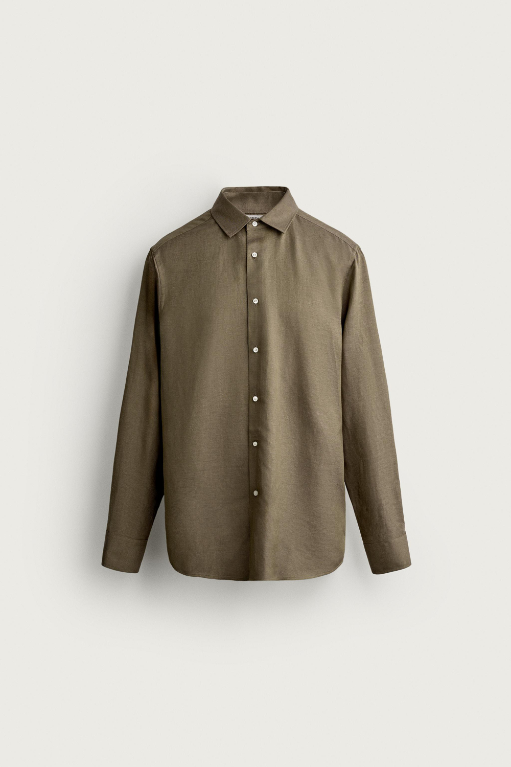 РУБАШКА REGULAR FIT ИЗО ЛЬНА И ЛИОЦЕЛЛА — ZARA