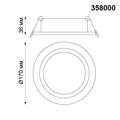 Встраиваемый светодиодный светильник Novotech STERN 358000, IP20 LED 3000К 20W 85-265V