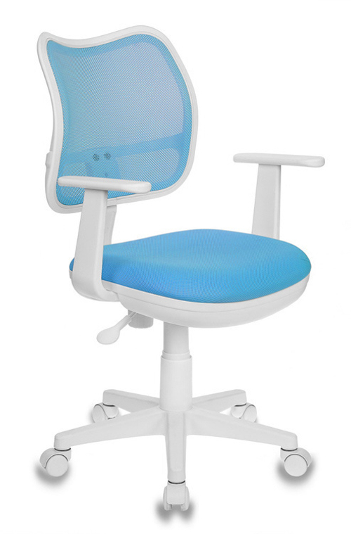 Кресло Бюрократ  СН-W797/LB/TW-55голуб/бел.