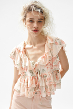 Шифоновая блуза с оборками - H&M