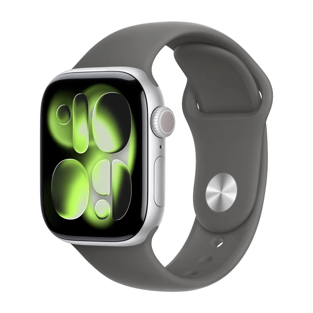 Умные часы Apple Watch Series 11 GPS, 42mm, Silver Aluminium Case with Stone Gray Sport Band, M/L