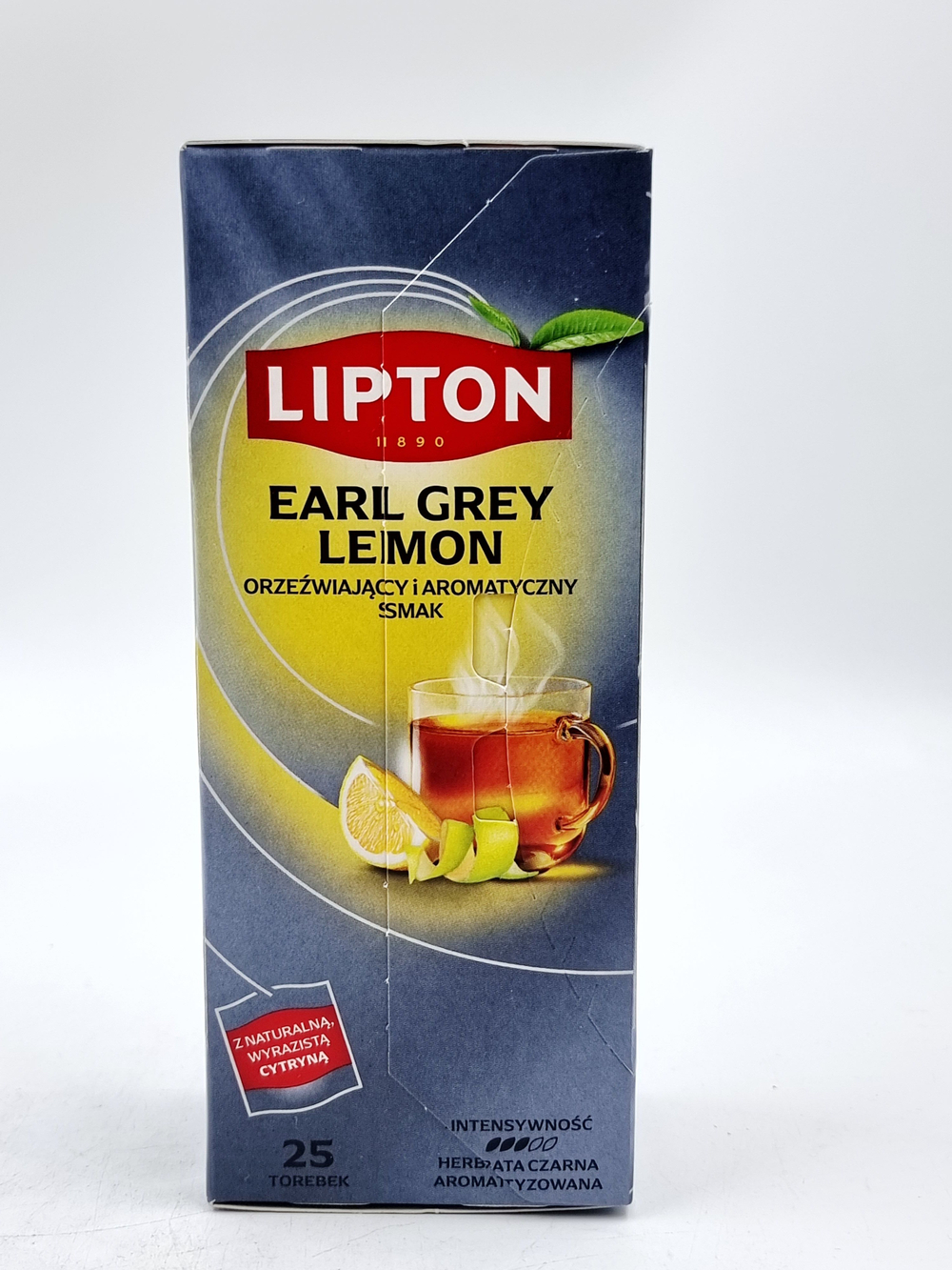 Чай пакетированый LIPTON Earl Grey Lemon со вкусом бергамота и лимона 25 пакетиков, 50 г (ИЗ Эстонии )