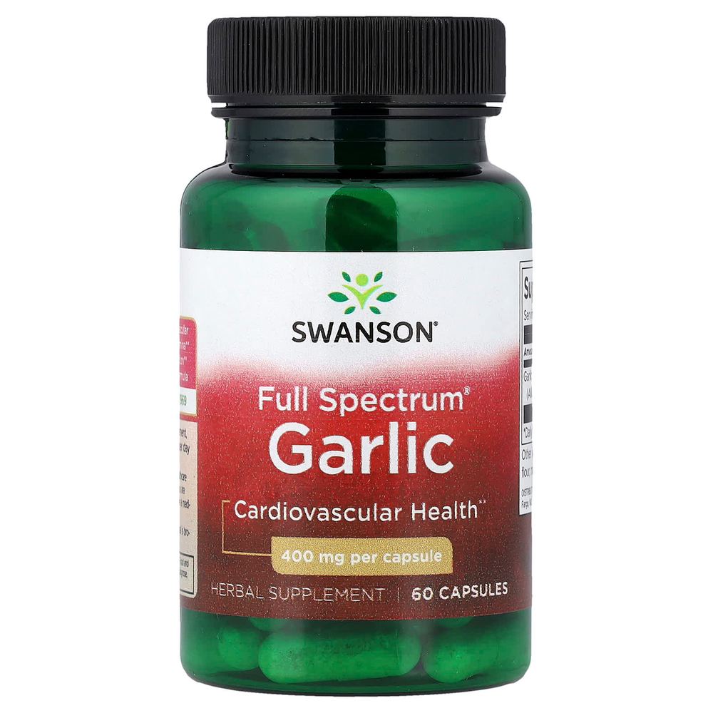 Swanson Vitamins, Full Spectrum®, чеснок, 400 мг, 60 капсул