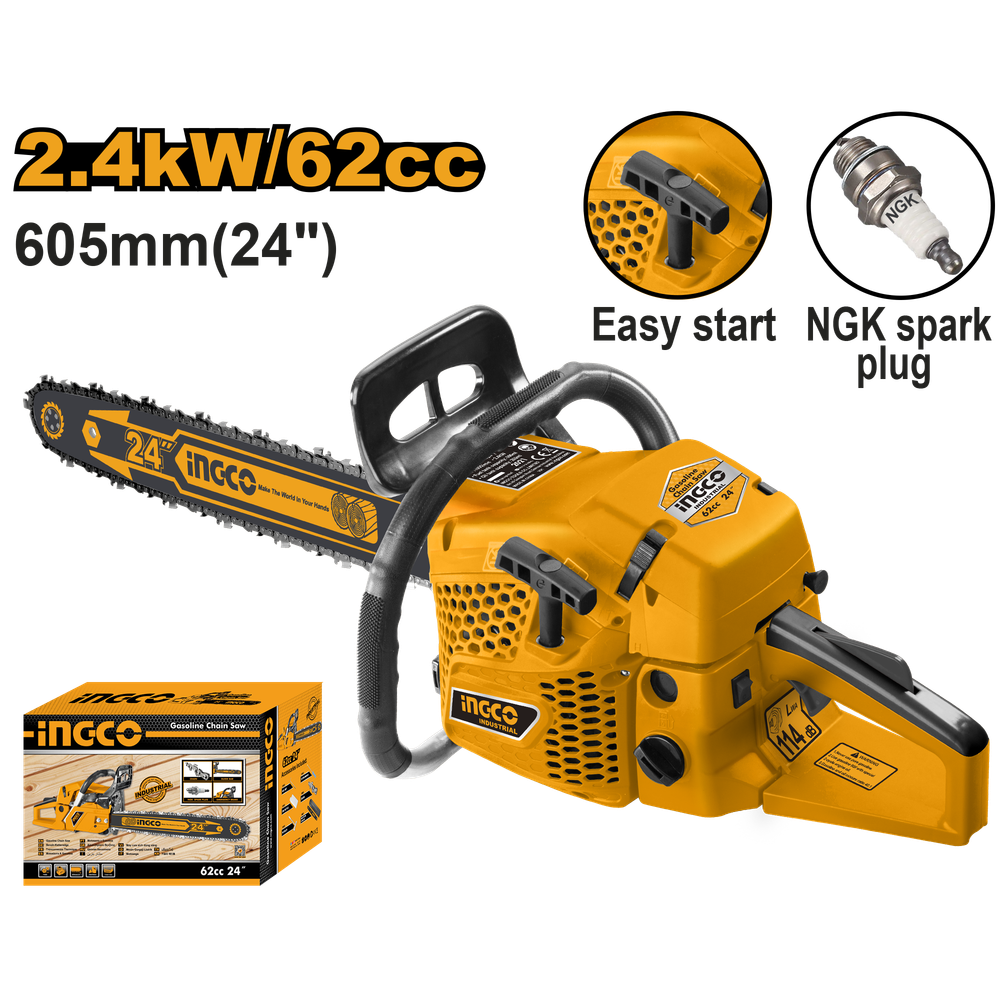 Бензопила цепная INGCO GCS5602411 INDUSTRIAL 2,4 кВт (3,3 л.с) 24" Бензопила цепная INGCO GCS5602411 INDUSTRIAL 2,4 кВт (3,3 л.с) 24"