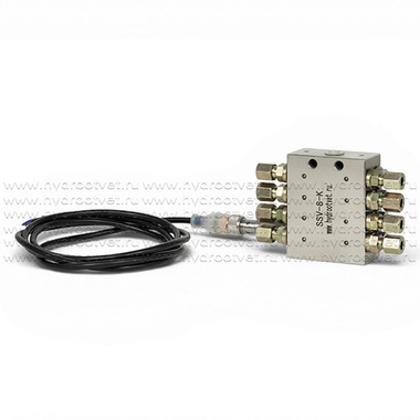 SSV-8-K + inductive switch - Питатель прогрессивный на 8 выходов, с реле конца цикла