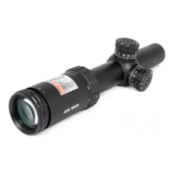 Оптический прицел Bushnell AR OPTICS 1-4x24 (AR91424) - вид сбоку со стороны окуляра и барабанчиков ввода поправок