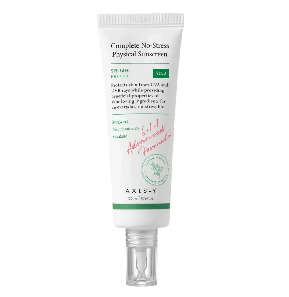 Солнцезащитный крем Axis-Y Complete No-Stress Physical Sunscreen SPF 50+ 50 мл