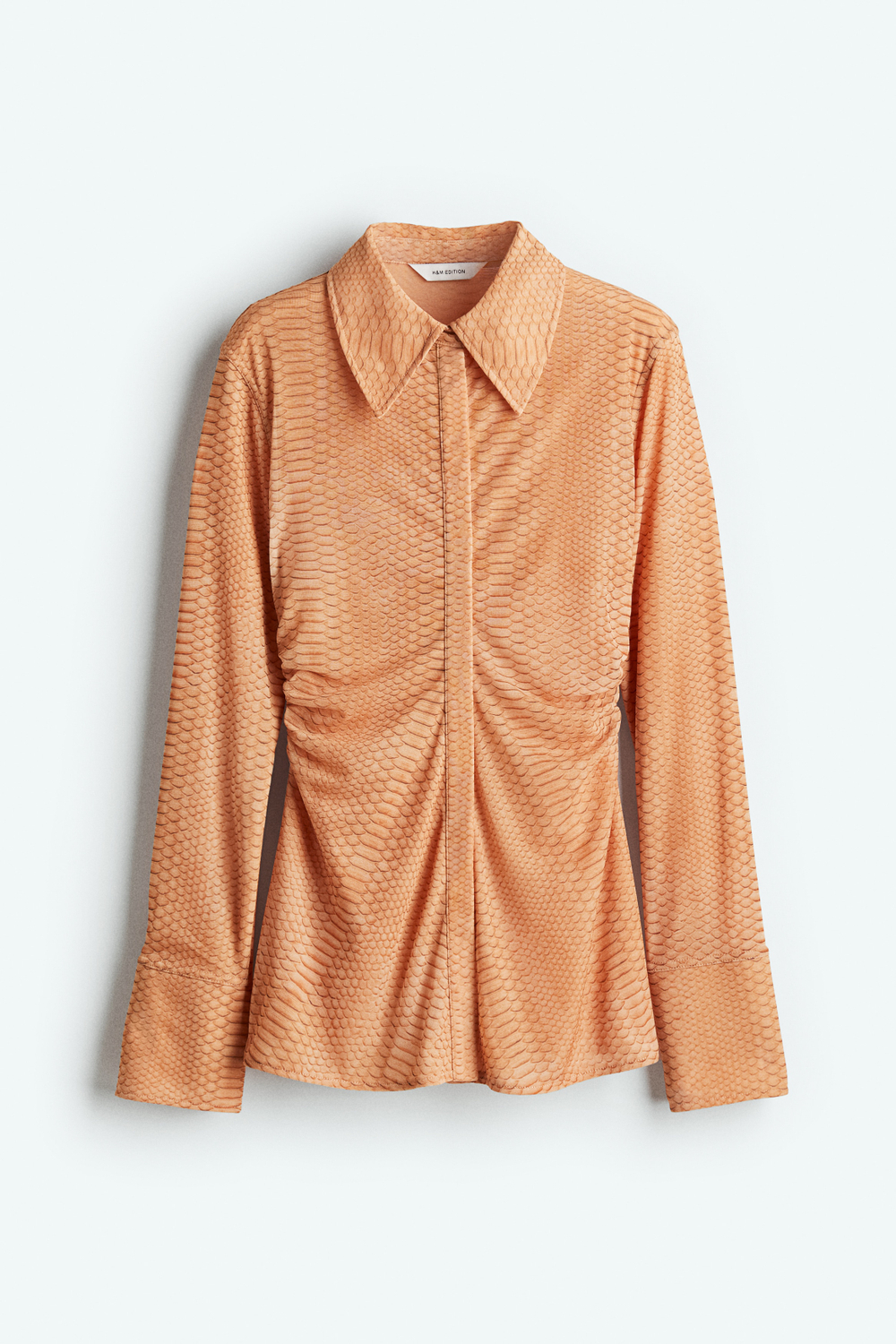Длинная рубашка из сетки со сборками - H&M