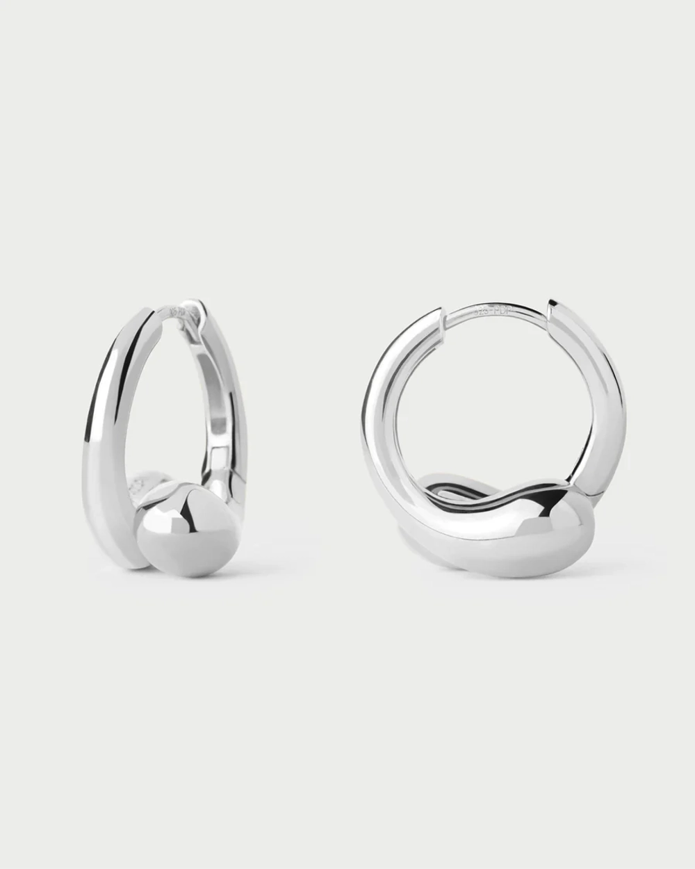 Серьги Loop Серебро 925 пробы покрытое родием