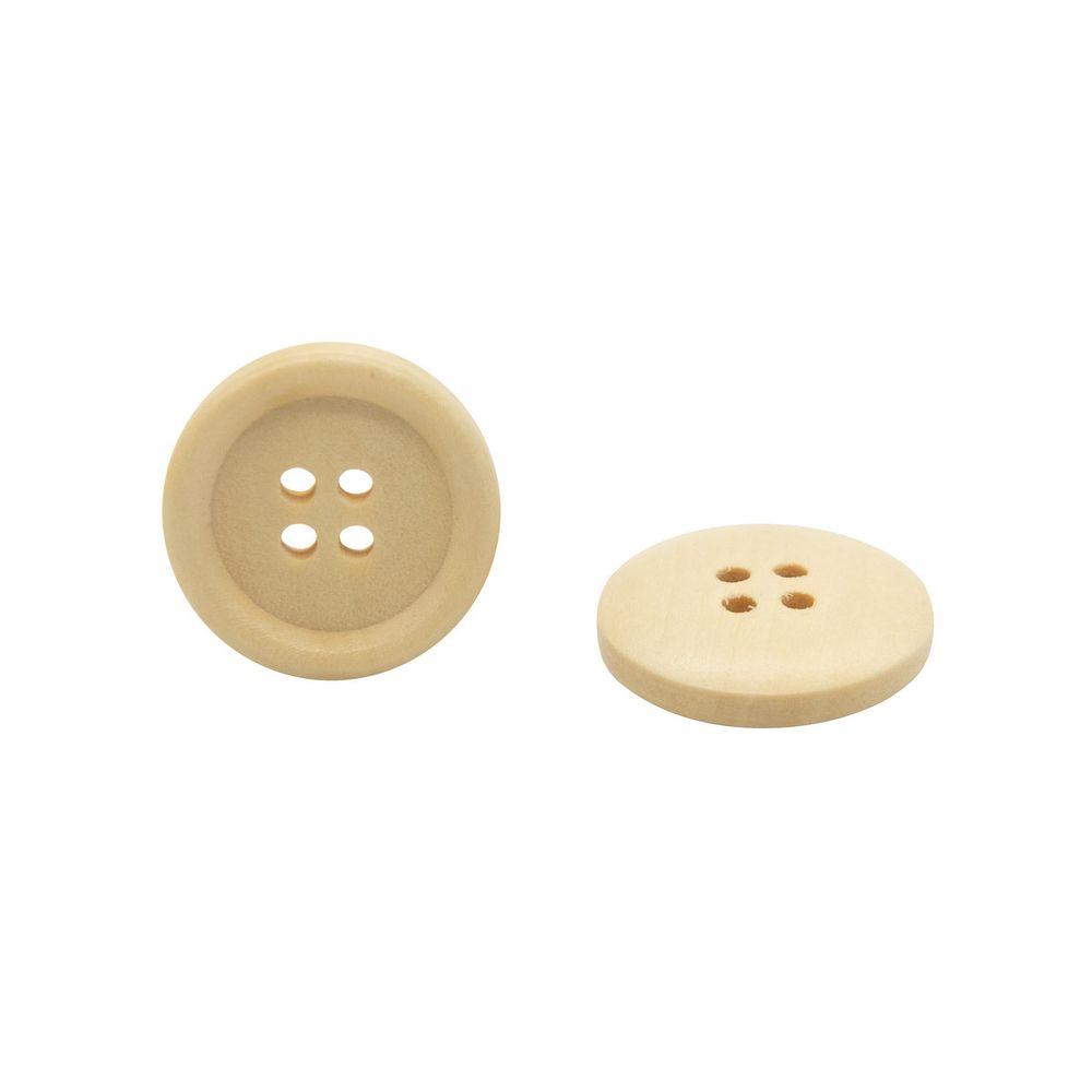Пуговицы дерево 4 прокола 32L=20 мм, (Beige (бежевый)), 36 шт, 559770-1