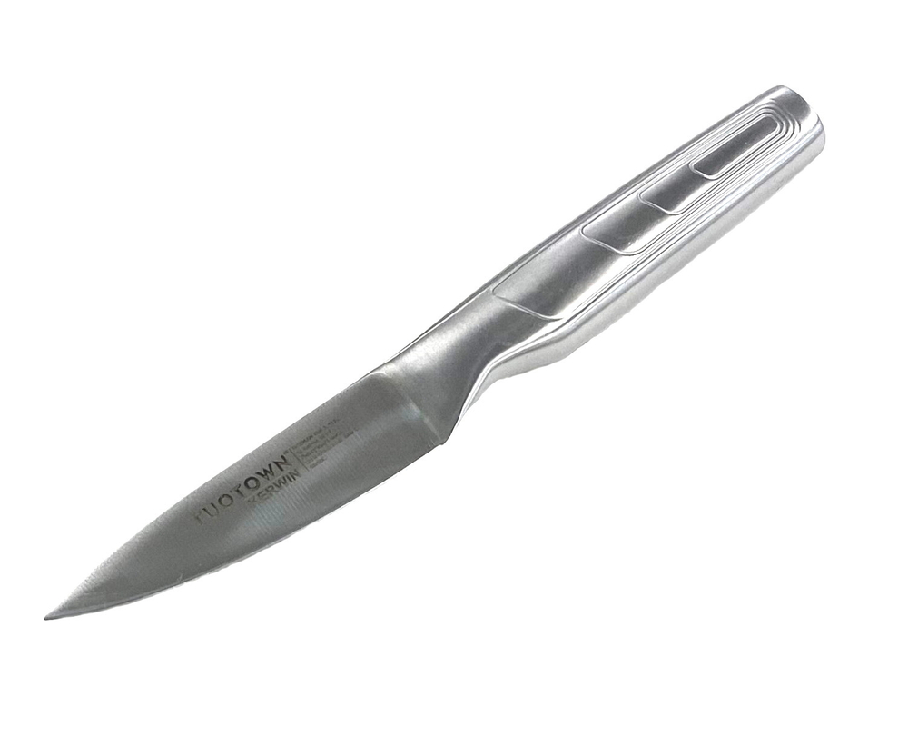 Кухонный овощной нож TuoTown Kerwin 9 см, сталь German 1.4116, рукоять Stainless steel, арт.253512
