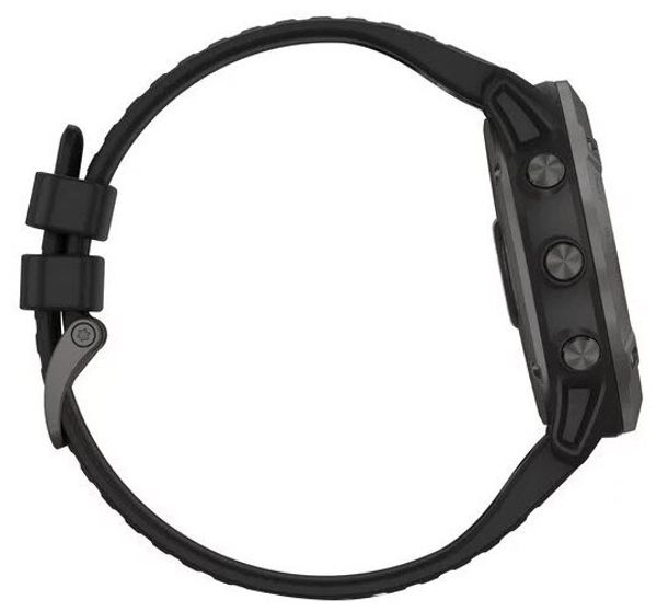 Часы Garmin Fenix 6X Sapphire DLC (с черным ремешком)