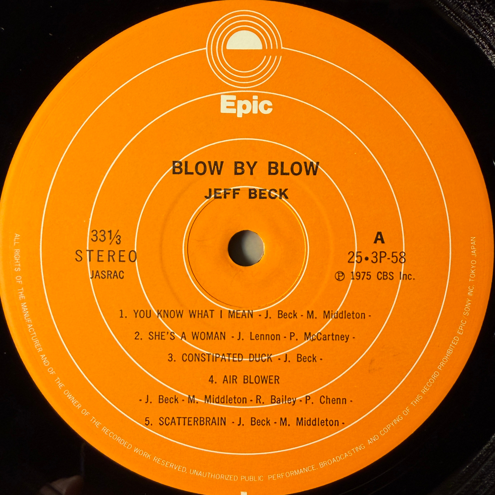 Jeff Beck ‎– Blow By Blow (Япония 1979г.)