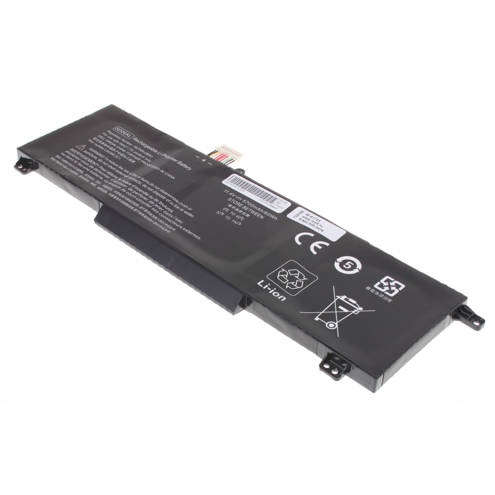 Аккумулятор iBatt 5700mAh для ноутбуков HP Omen 15-ek (L84392-005, SD06XL)