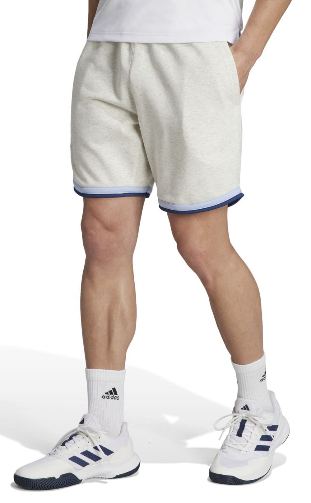 Мужские теннисные шорты Adidas Premium Shorts 7in - white melange