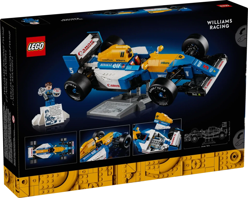 Конструктор LEGO Icons 10353 Williams Racing FW14B & Nigel Mansell