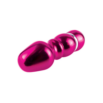 Алюминиевый рельефный вибратор PINK SMALL - 7,5 см. (Цвет: розовый)