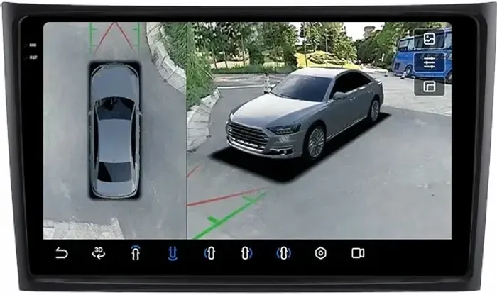 Магнитола для Volvo XC90 2002-2014 (рамка 10 вниз) - FarCar BX10-360-9560F2 монитор 10.36" 2K QLED на Android 13, Быстрая, CarPlay, 4G SIM-слот, 4 камеры в комплекте