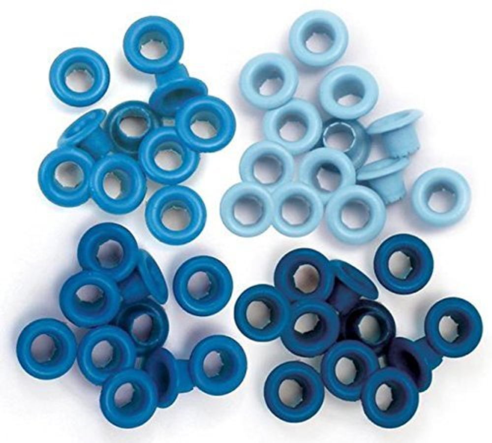 Набор люверсов We R Memory Keepers Eyelets Standard, Голубой, 60 шт. в упак.