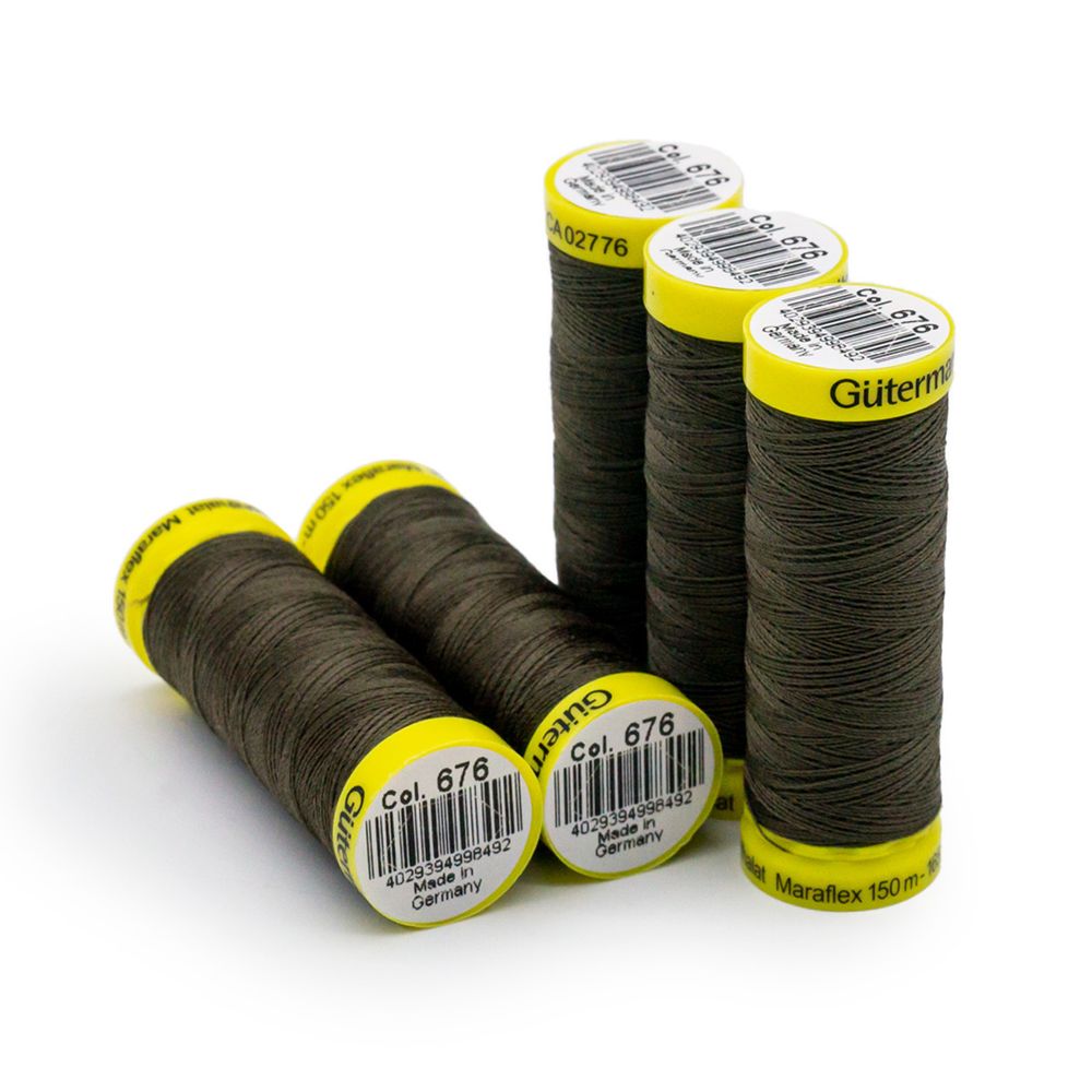 Нитки для трикотажа Gutermann Maraflex 120 (150 метров), 5 кат. | 676 св.хаки