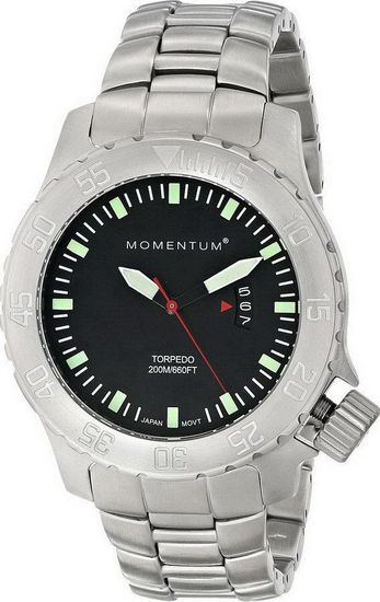 Канадские часы Momentum TORPEDO BLACK сапфир 1M-DV74BS0