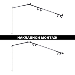 359363 KONST NT24 030 черный Светильник диммир. со сменой цв. температ. (управл. - пульт ДУ или прилож. Smart Life) IP20 LED 16W 48V 3000-6000К GLAT