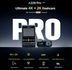 VIOFO A229 PRO 2CH с GPS, WIFI и двумя камерами