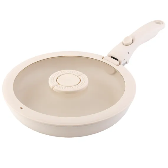 Сковорода с крышкой и съемной ручкой smart ceramic, D24 см