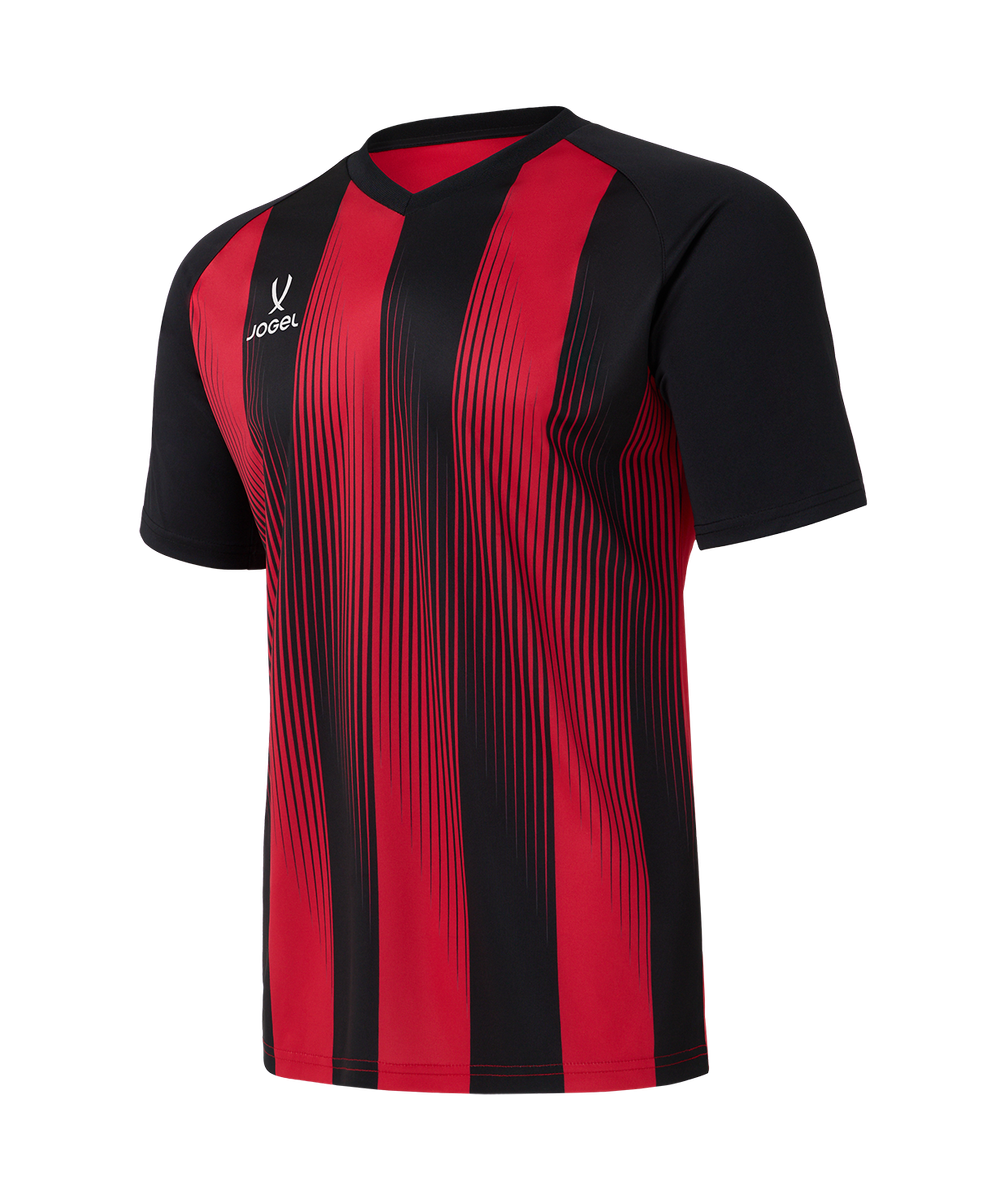 Футболка игровая Jogel Camp Striped Jersey-K, красный R2/черный 99